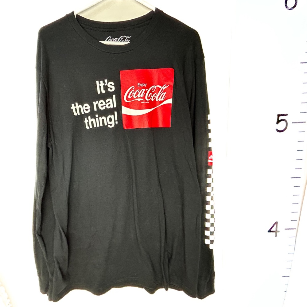 Coca-Cola Black Long Sleeve T-Shirt Men's Large